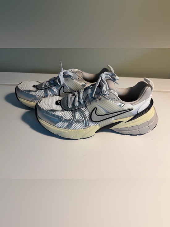 Nike Shoes - Nike V2K Run in Summit White and Metallic Silver Sneakers